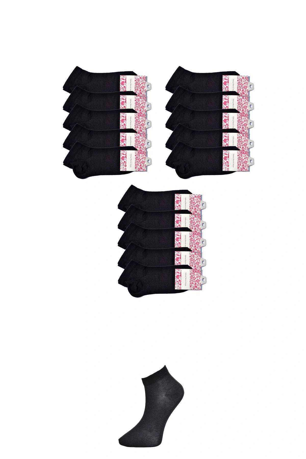 Siyah Kadın Bilek Çorap 15 Çift