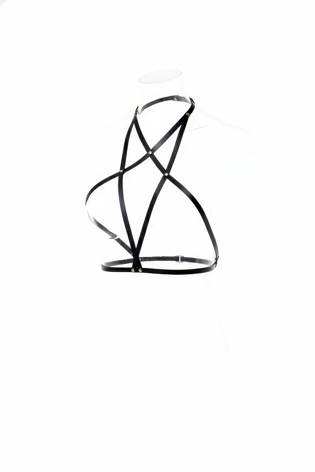 Siyah Kadın Kemer Çapraz Bantlı Vücut Aksesuarı - Brf180