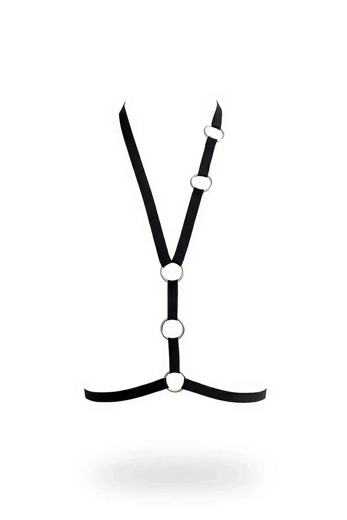 Siyah Kadın Kemer Halka Detaylı Vücut Aksesuarı - Brf101