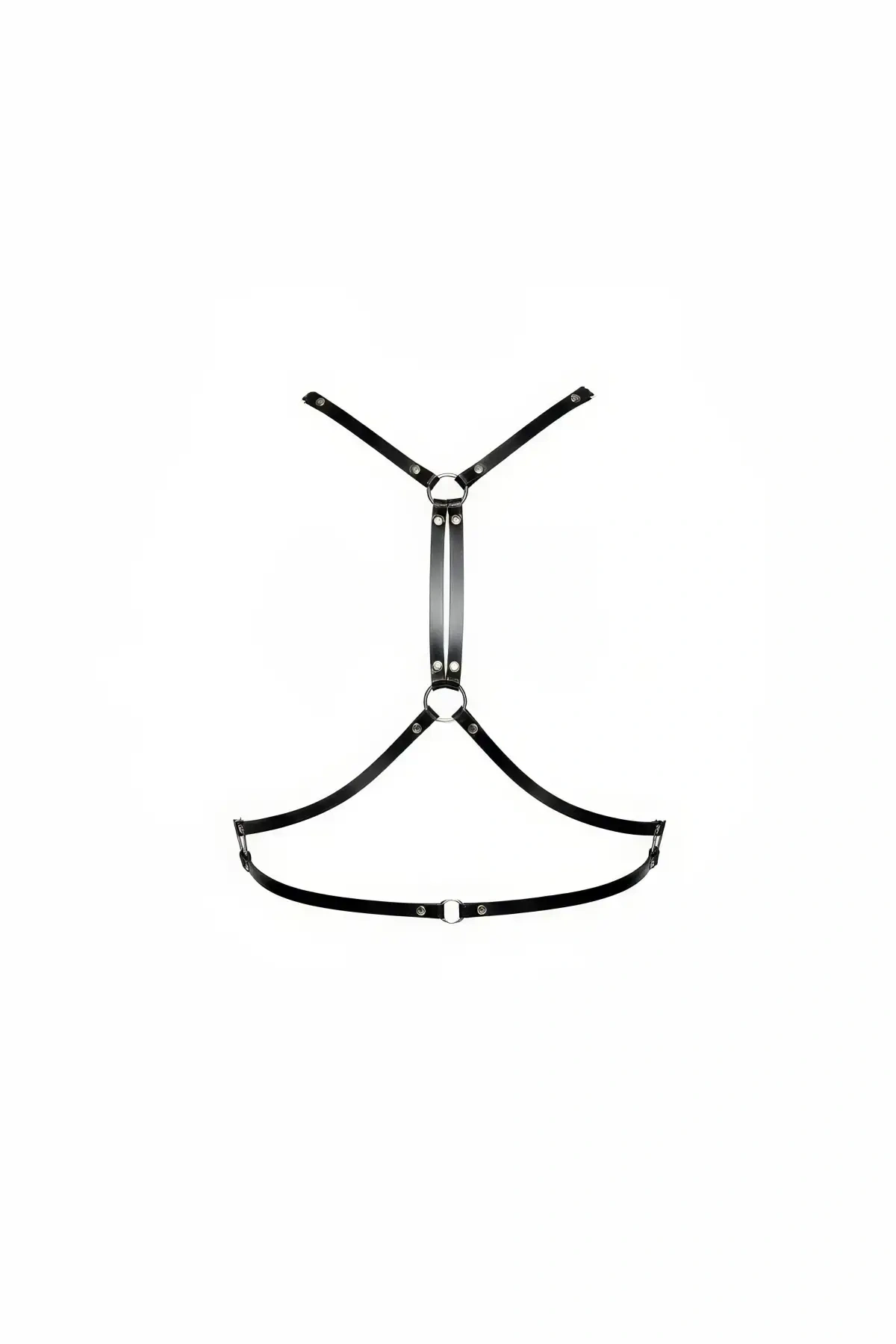 Siyah Kadın Kemer Suni Deri Vücut Aksesuarı - Brf203