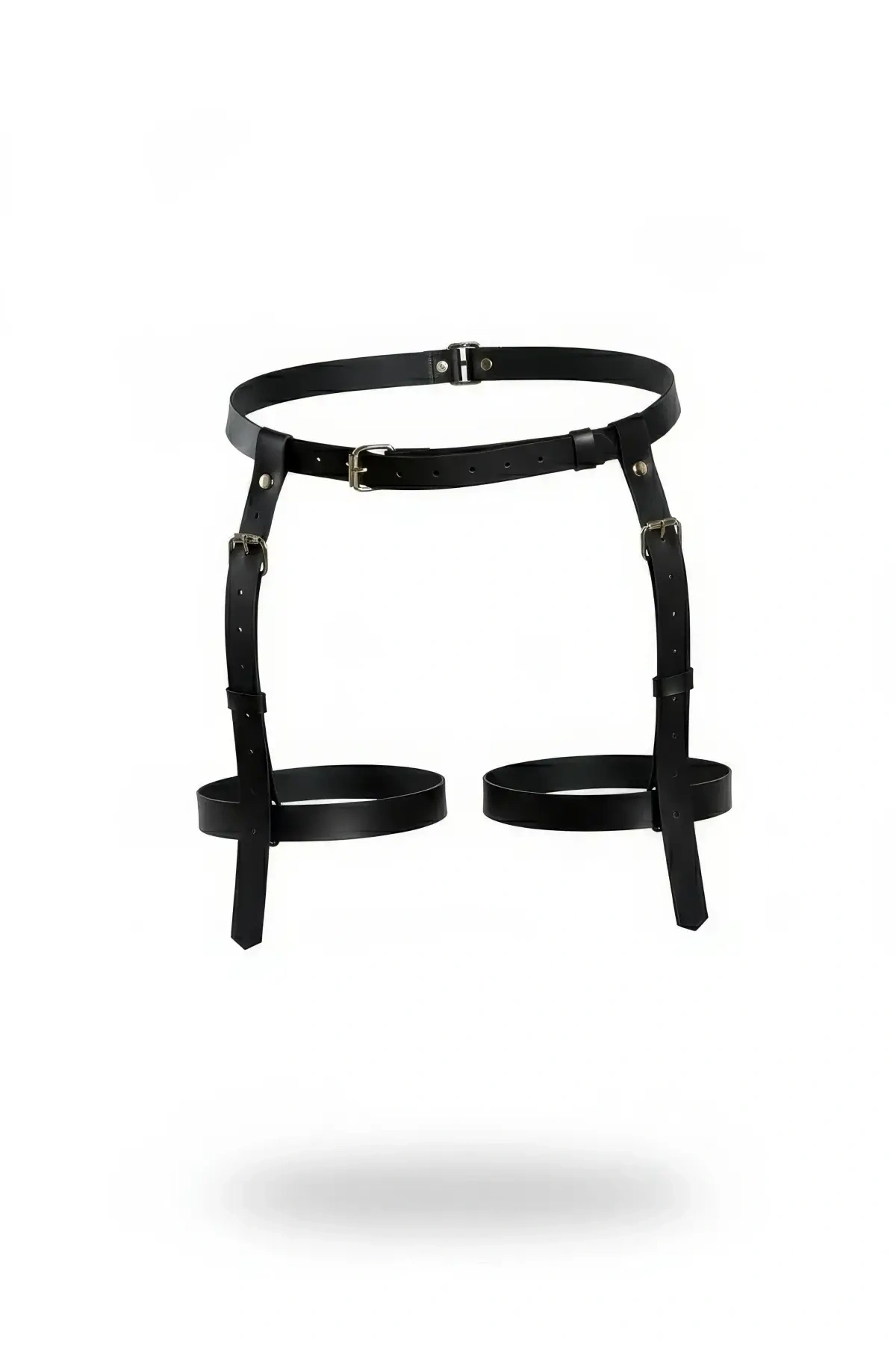 Siyah Tanga - Külot Ayarlanabilir Deri Jartiyer - Brf1209