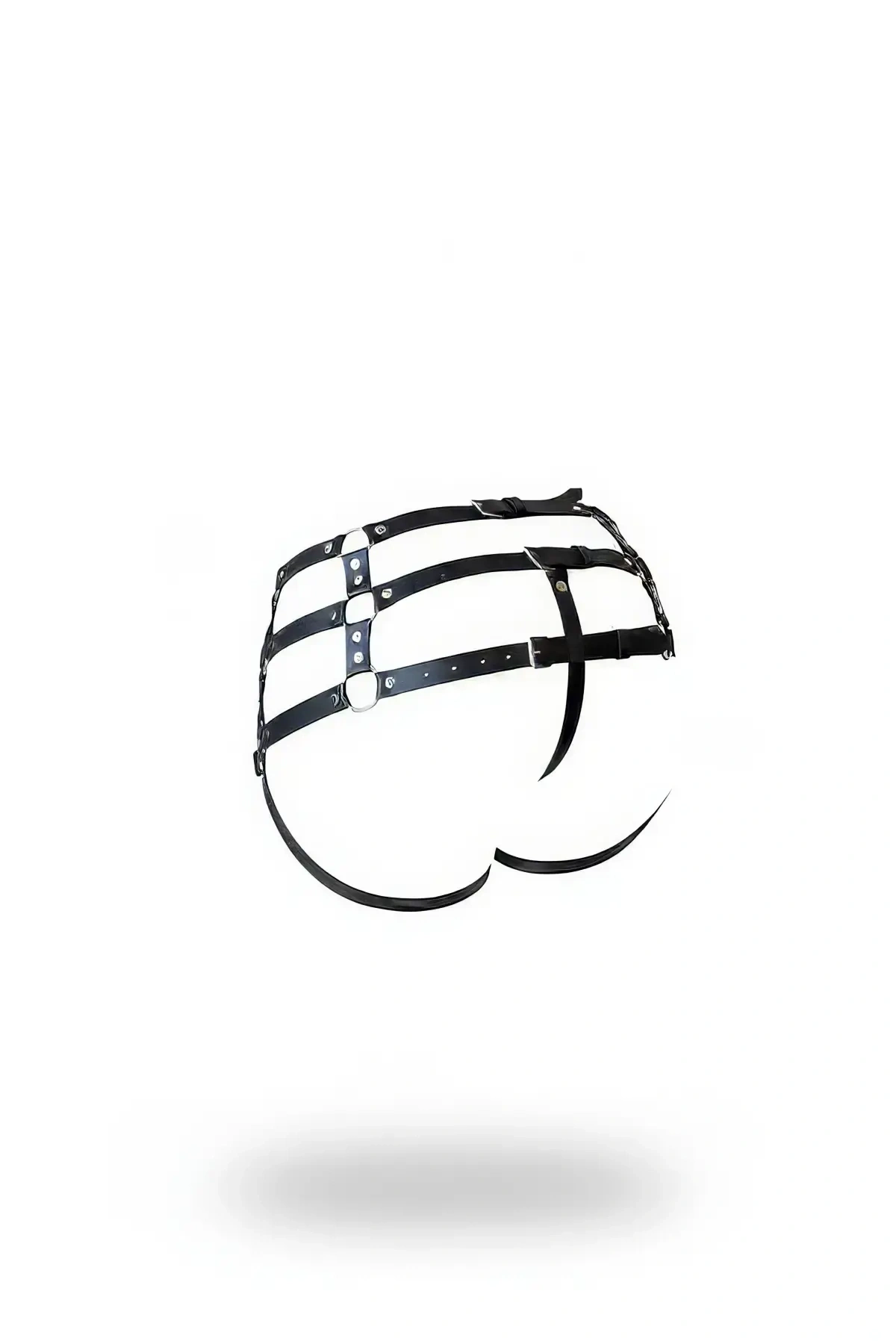 Siyah Tanga - Külot Çok Bantlı Toka Detaylı - Brf1207