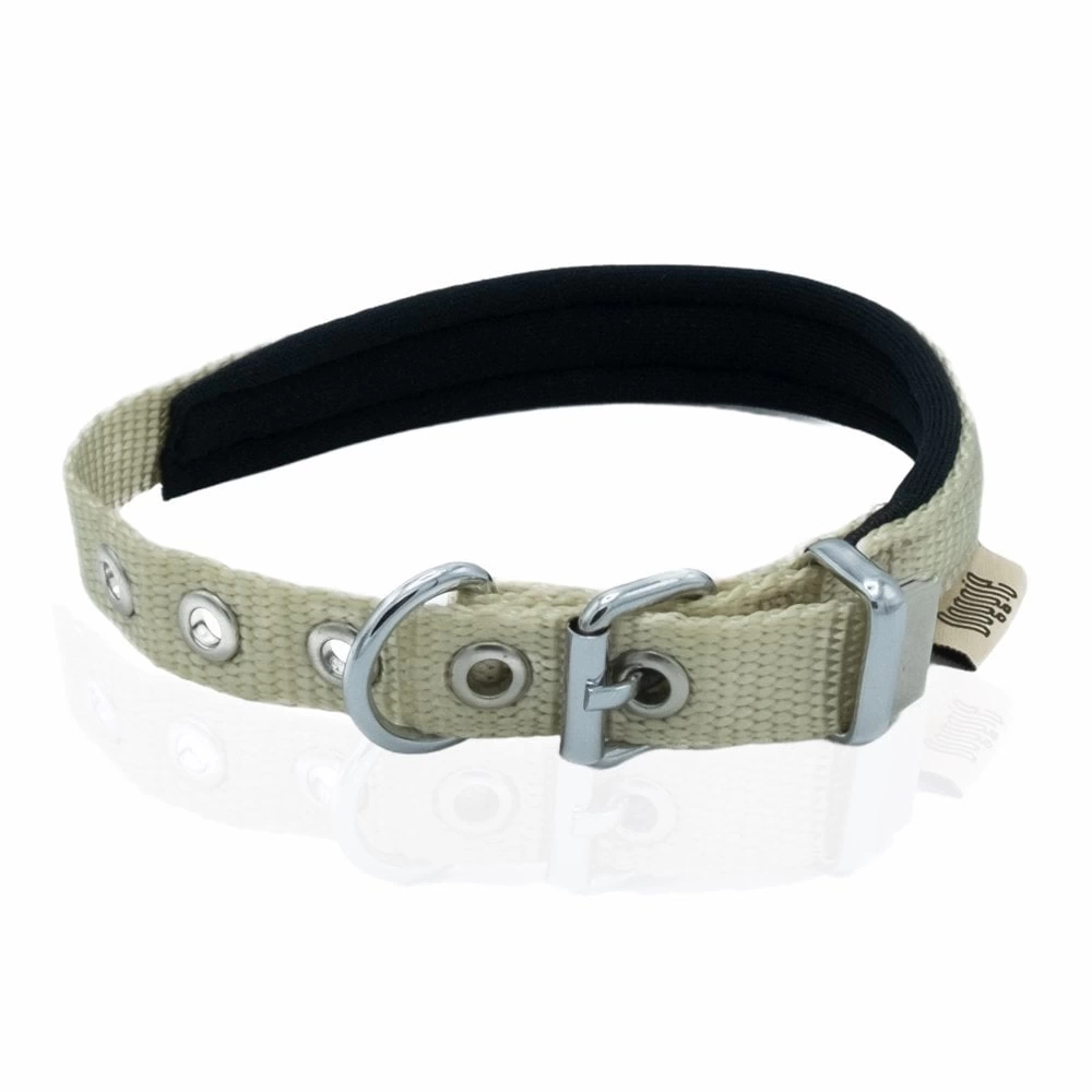 Softlu Köpek Boyun Tasması 1,5 cm x 35 cm Haki