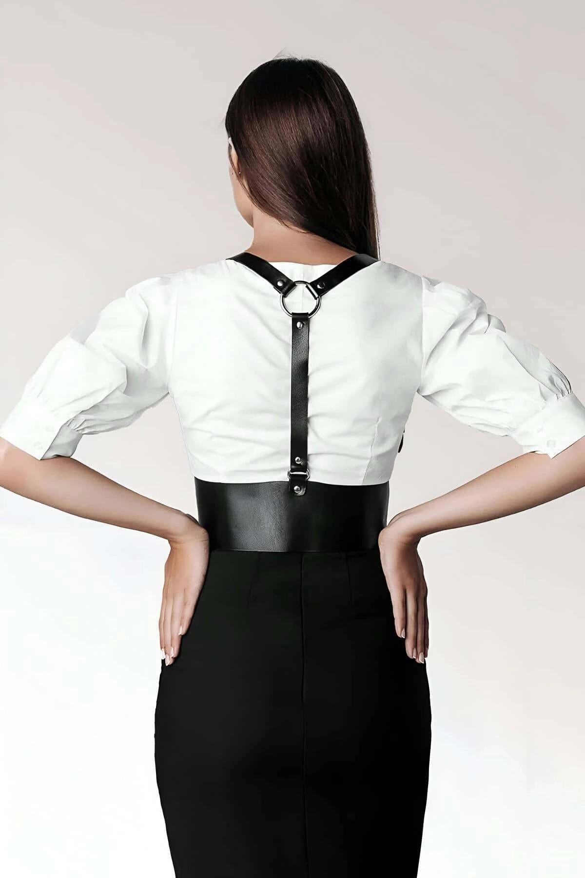 T-shirt, Elbise Üzeri Şık Deri Kemer - Brf822