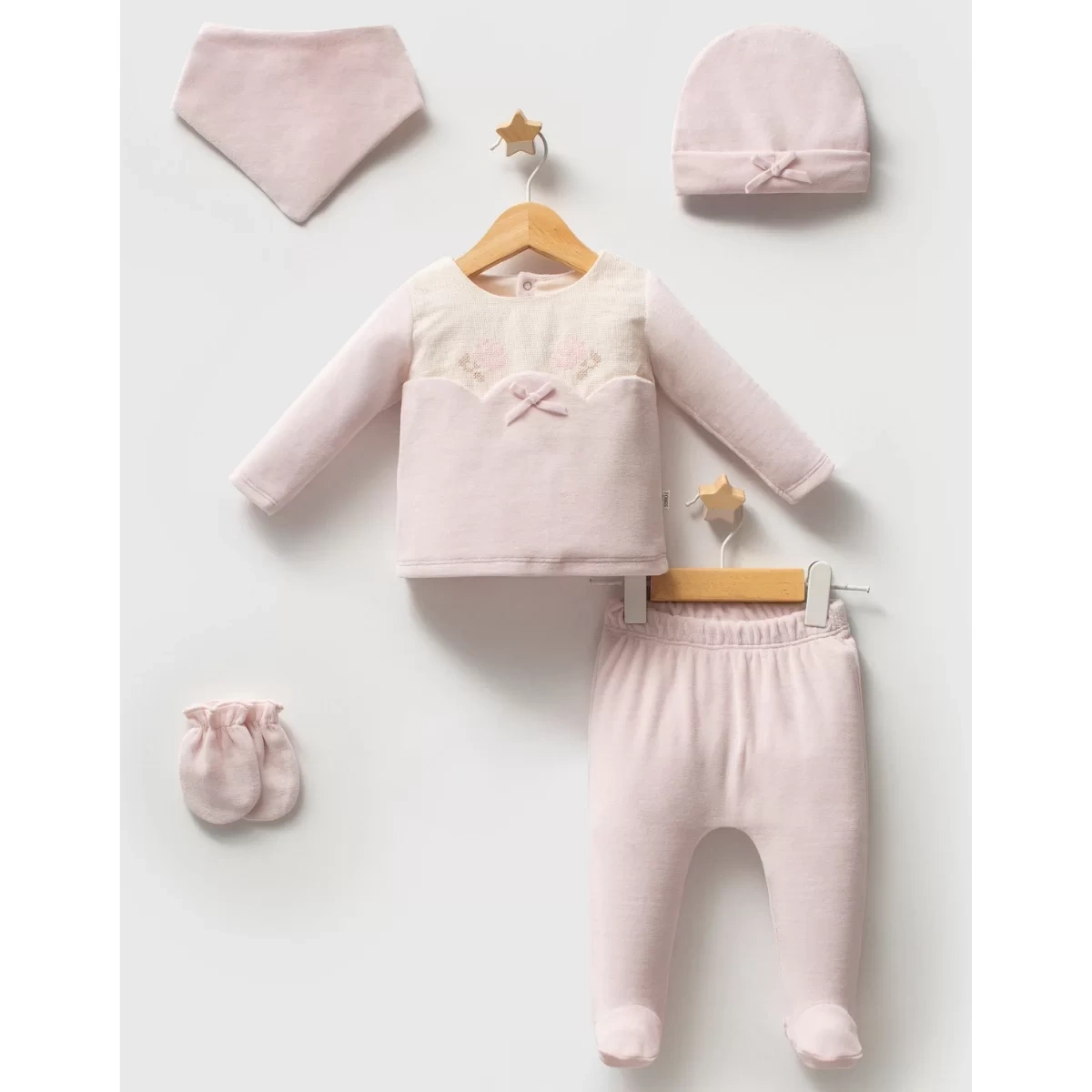 Tongs Baby Etamine 5li Hastane Çıkışı 5684 Pembe