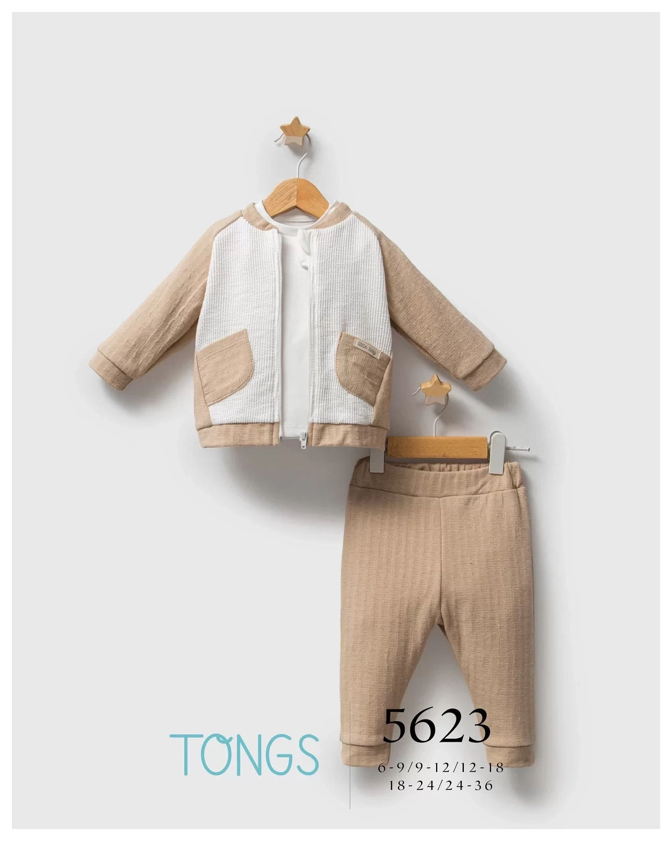 Tongs Baby Streamlined 3lü Takım 5623 Bej