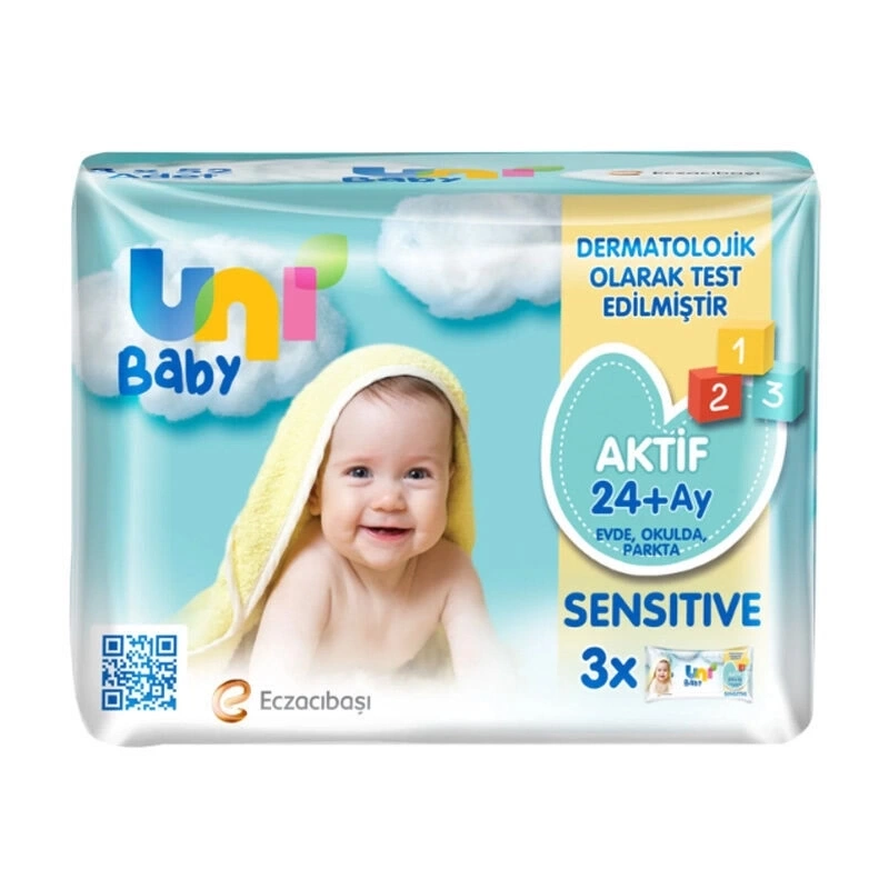 Nessiworld Uni Baby Aktif Sensitive Islak Havlu Mendil 3Lü 156 Yaprak