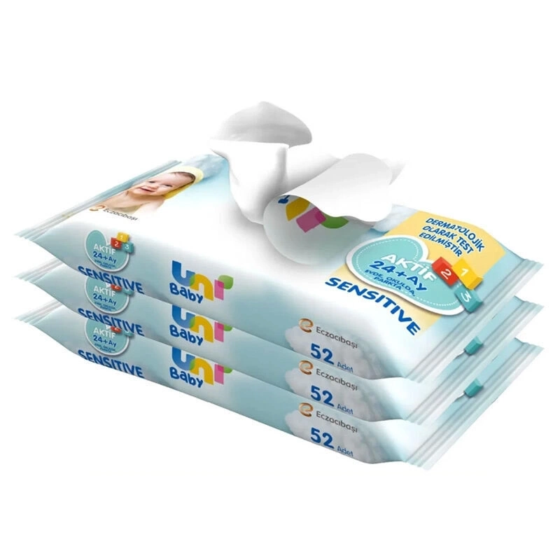 Nessiworld Uni Baby Aktif Sensitive Islak Havlu Mendil 3Lü 156 Yaprak