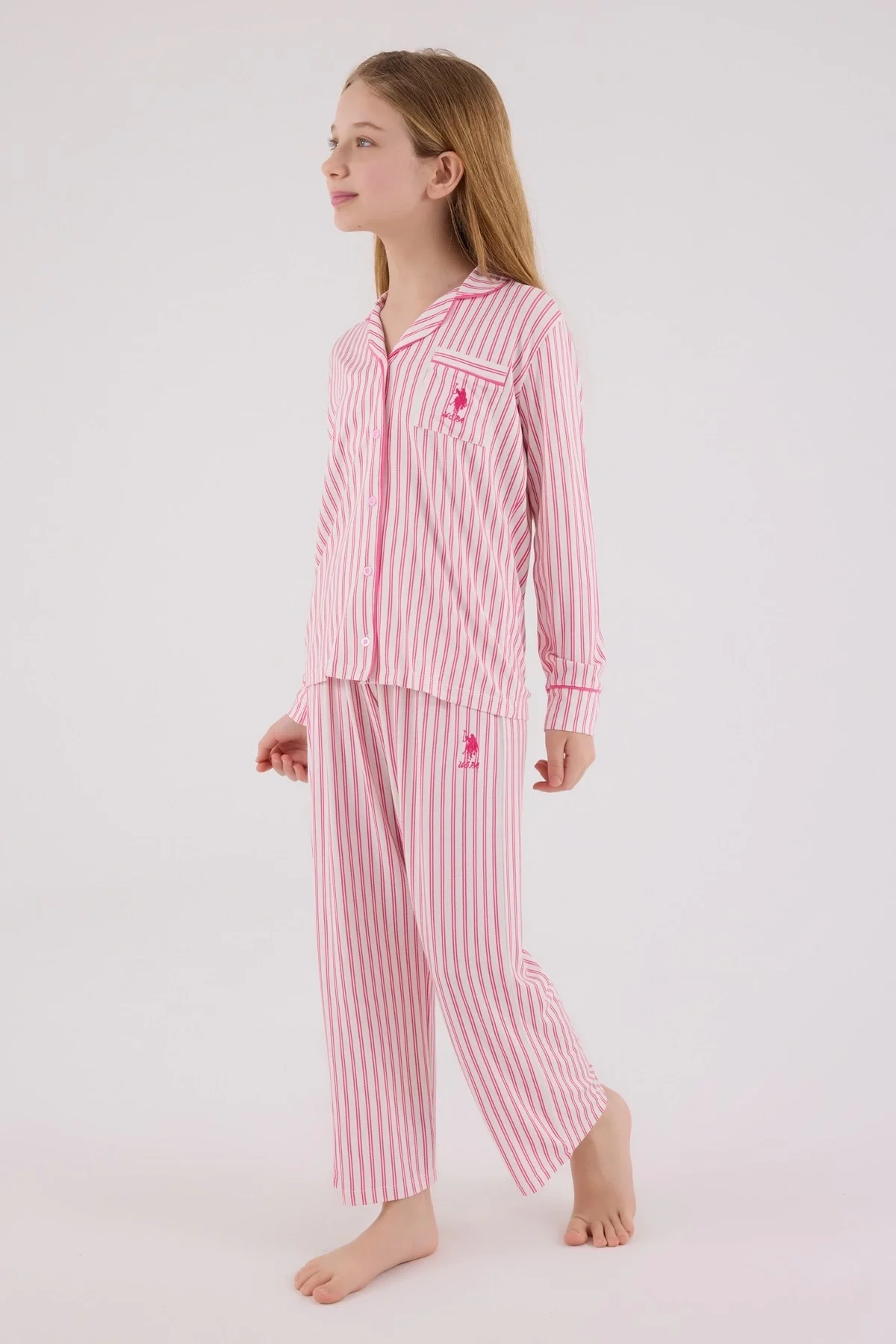 U.s. Polo Assn Gömlek Pijama Us2326-4 Fuşya