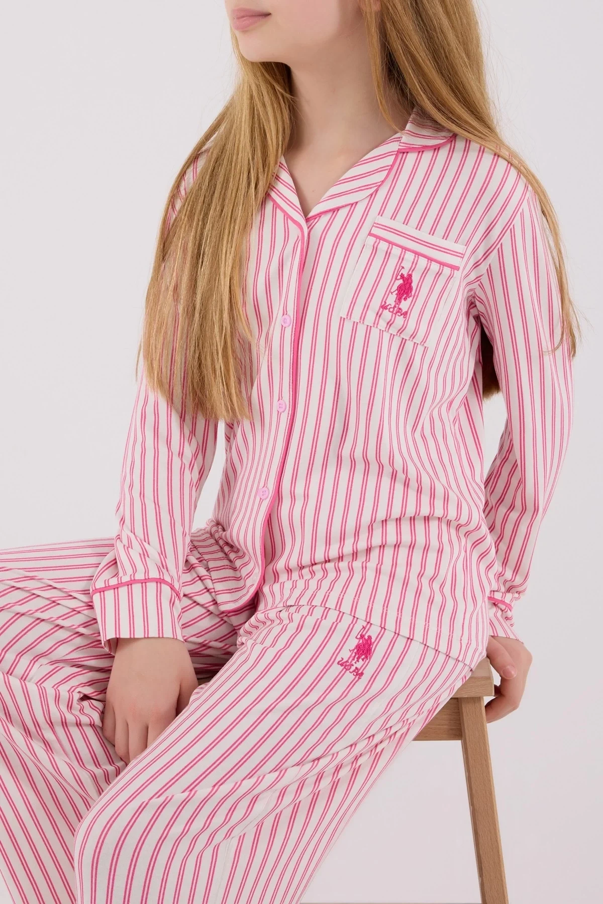 U.s. Polo Assn Gömlek Pijama Us2326-4 Fuşya