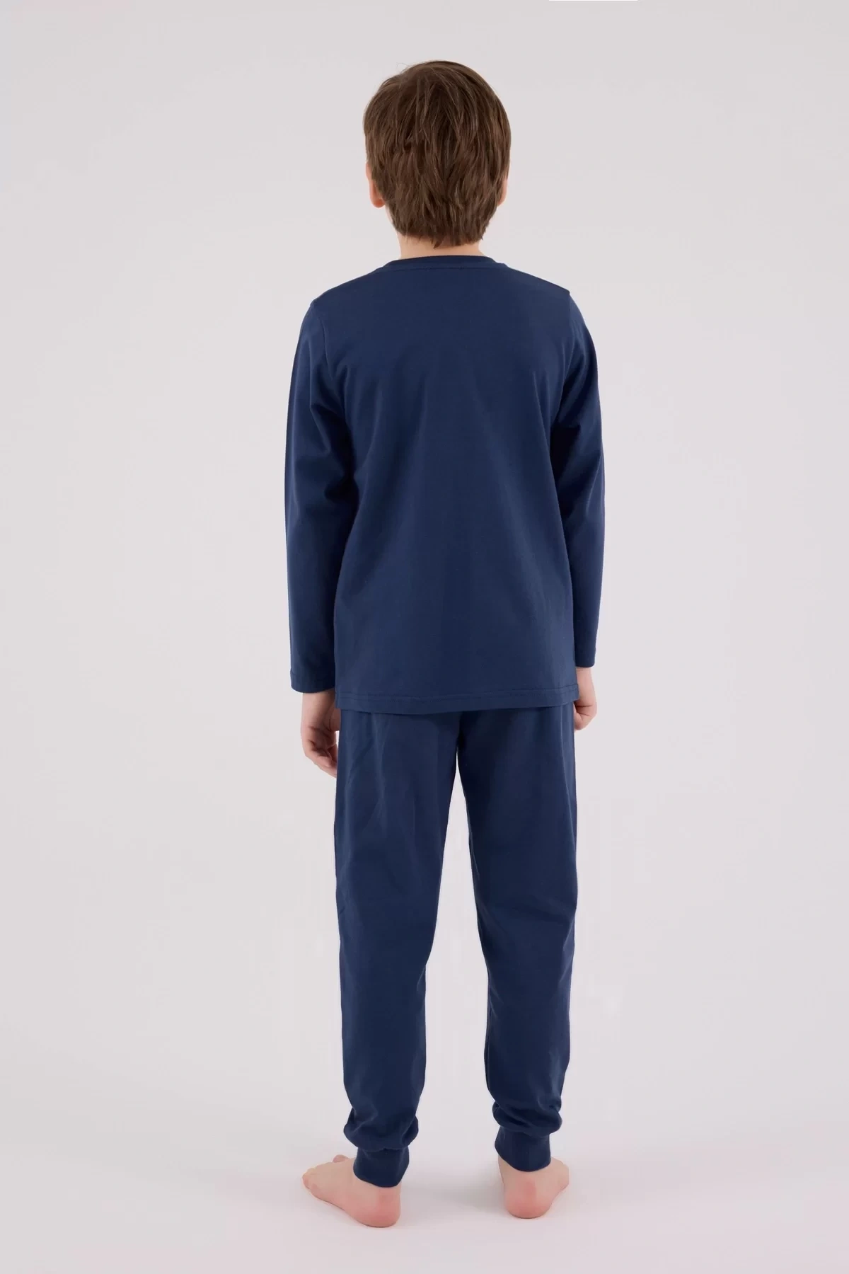 U.s. Polo Assn Uzun Kol Pijama Takım Us2233-4 Koyu İndigo