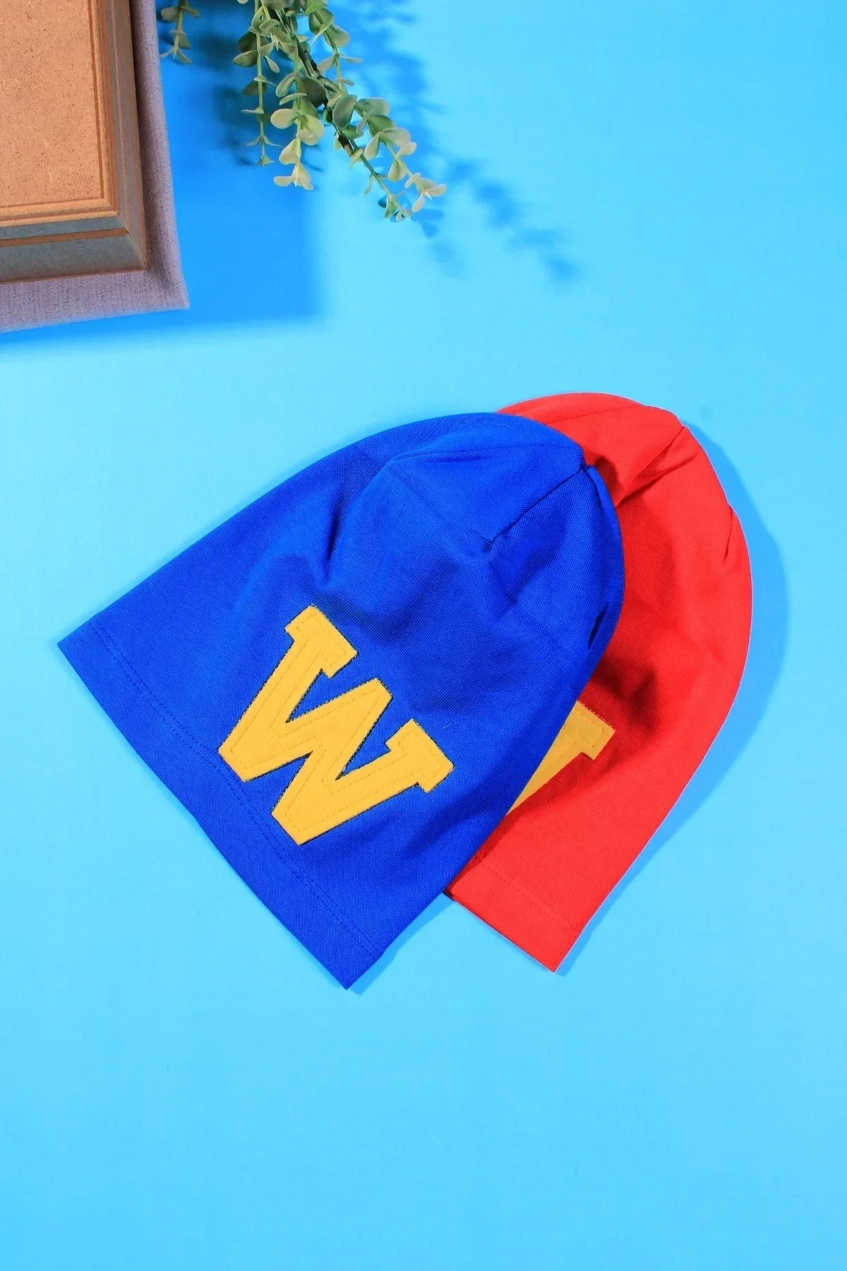 W Armalı 2-4 Yaş Erkek Çocuk Şapkası 2li Paket