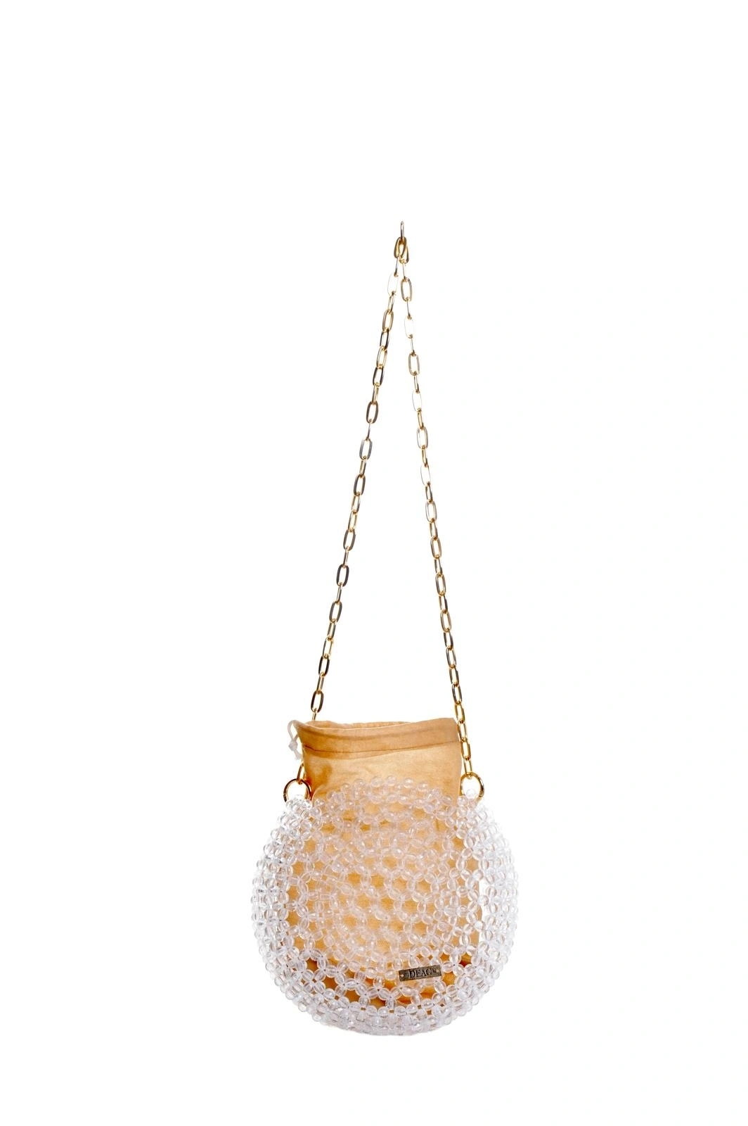 Zincir kollu taş işlemeli çanta kese model