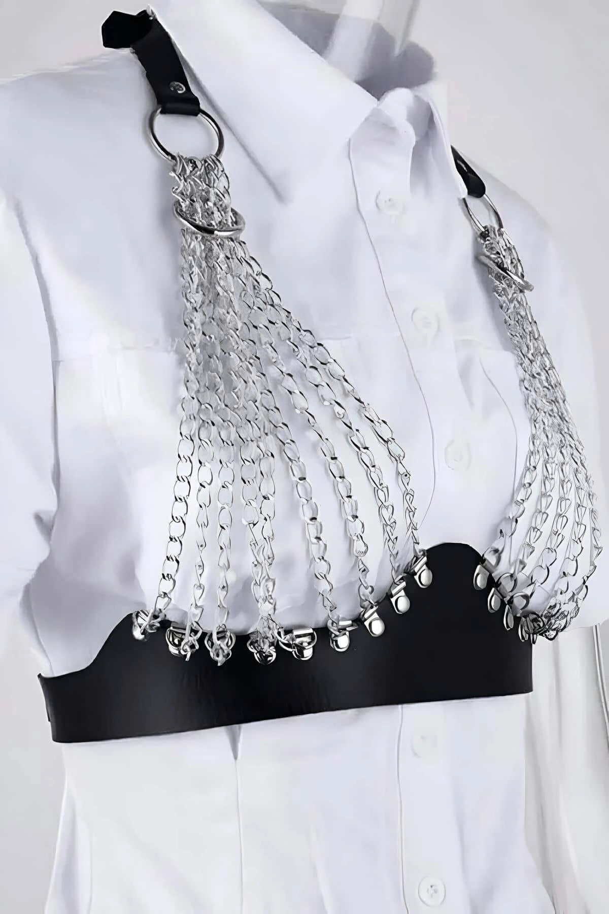 Zincirli Göğüs Seksi Harness - Brf964