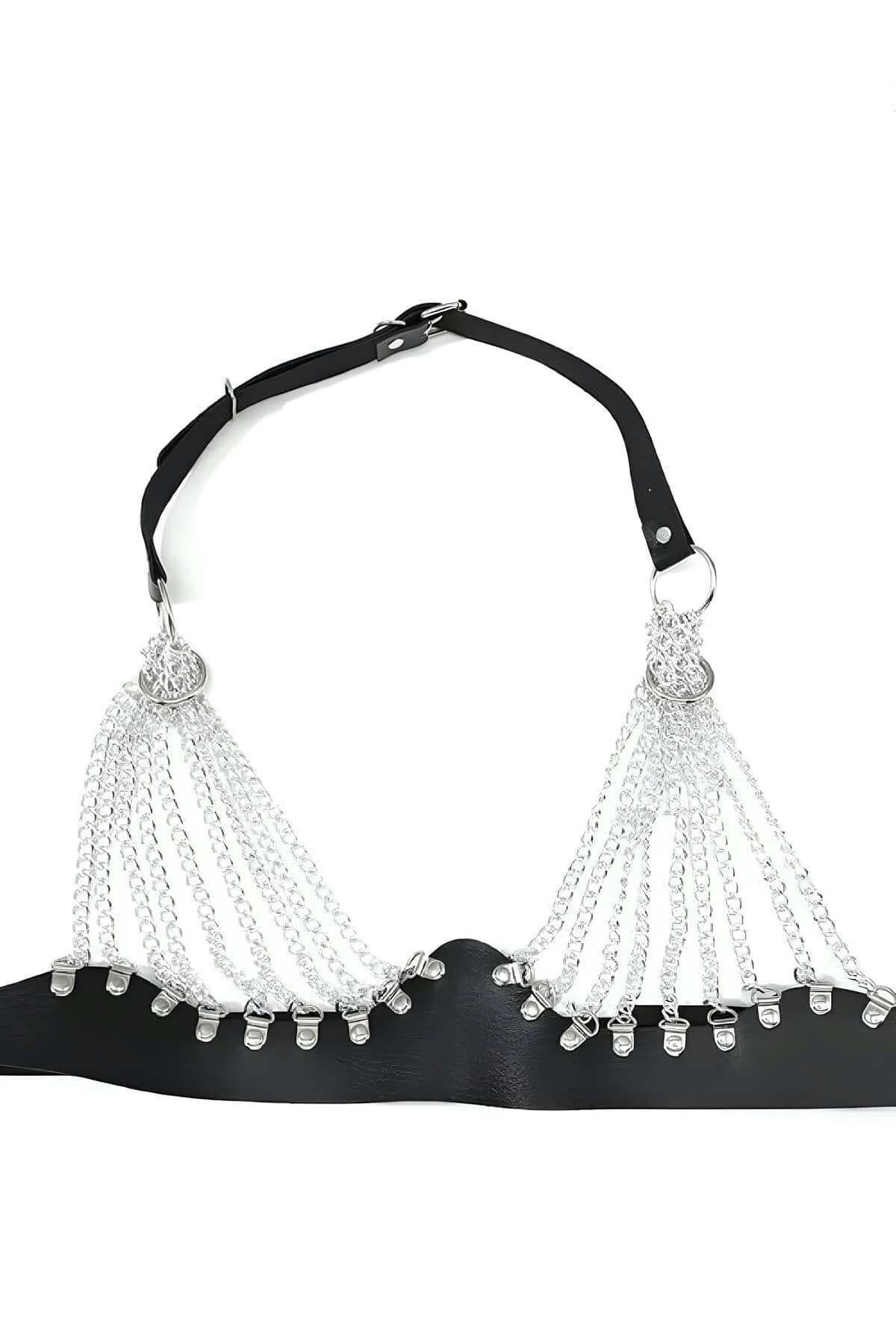 Zincirli Göğüs Seksi Harness - Brf964
