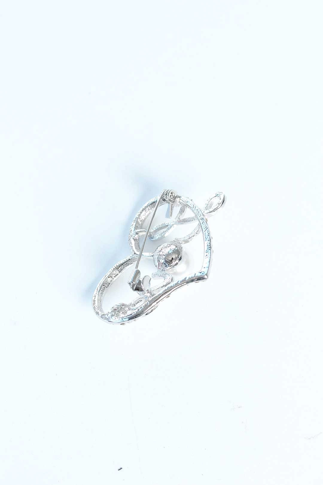 Zirkon Taşlı Metal Broş