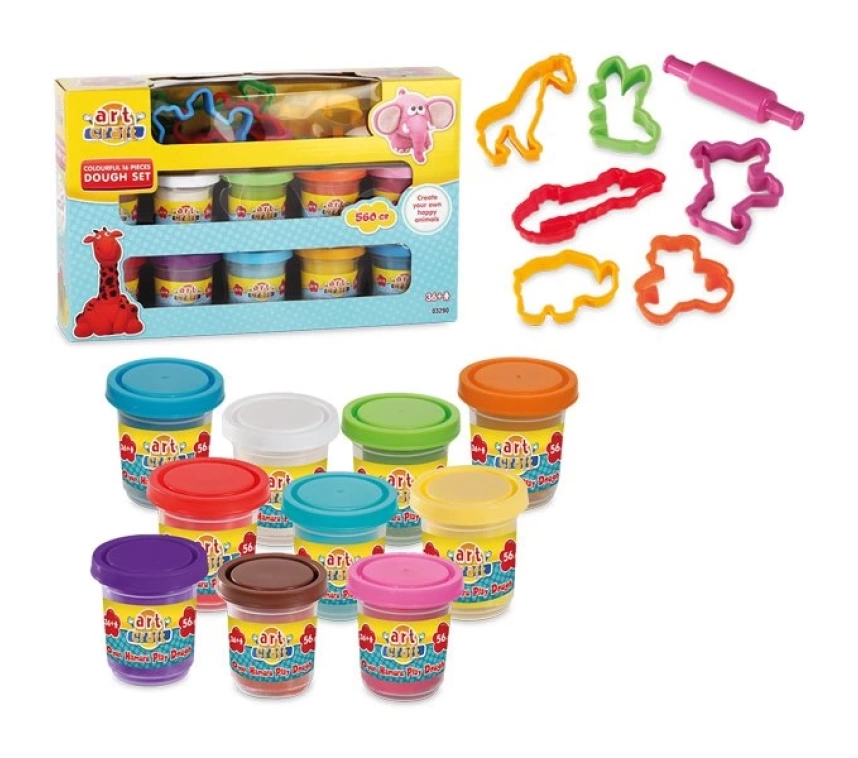 03290 Art Craft 16 parça HAMUR SETİ-RENGARENK / 560 gr