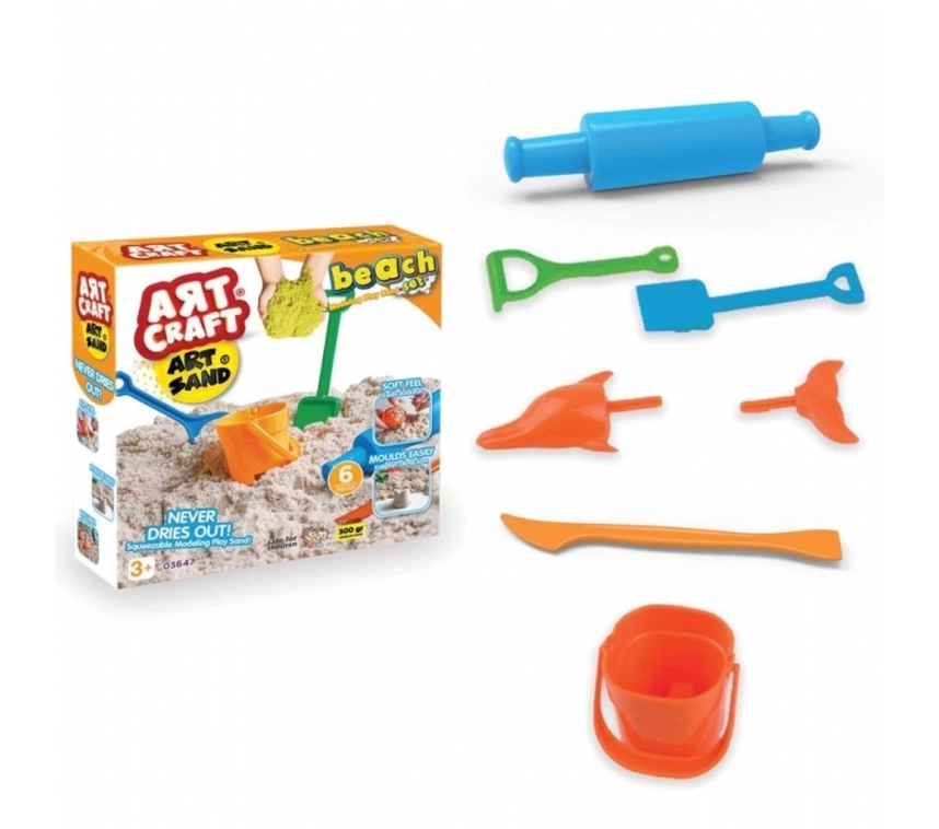 03647 500GR PLAJ KUM SET ART STAND