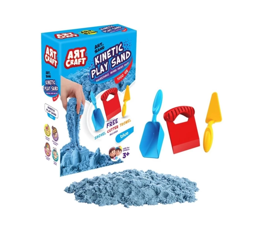 03691 AKSESUARLI MAVİ KİNETİK OYUN KUMU 1000 GR
