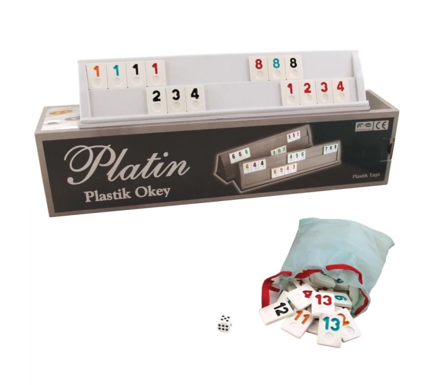 1010211 Platin Plastik Okey Takımı -Starokey