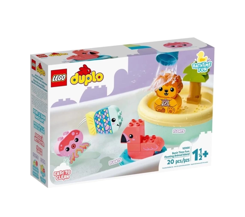 10966 Lego Duplo - Banyo Zamanı Eğlencesi: Yüzen Hayvan Adası 20 parça +1,5 yaş
