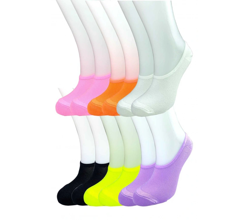 12 Adet Canlı Renk Kadın Spor Babet Çorap