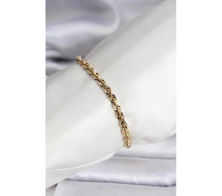 14K Gold Renk Kaplama Burgu Zincir Model CM Kadın Bileklik