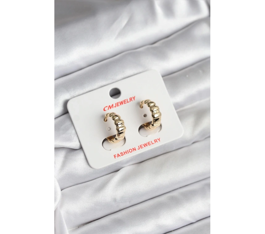 14K Gold Renk Kaplama CM Kadın Küpe