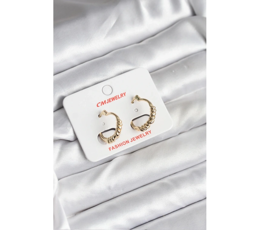 14K Gold Renk Kaplama CM Kadın Küpe