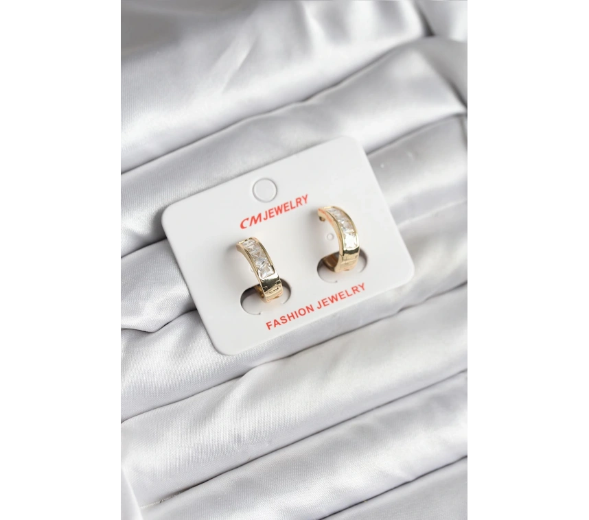 14K Gold Renk Kaplama CM Kadın Küpe