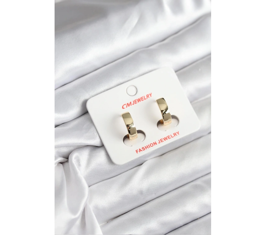 14K Gold Renk Kaplama CM Kadın Küpe