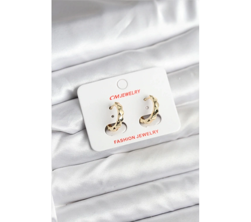 14K Gold Renk Kaplama CM Kadın Küpe