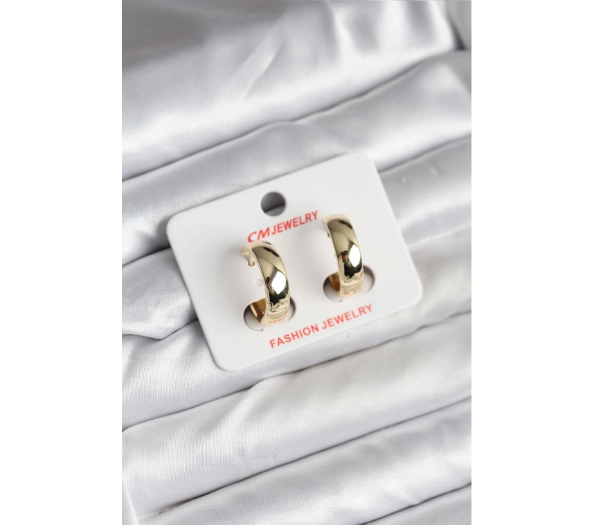 14K Gold Renk Kaplama Halka CM Kadın Küpe