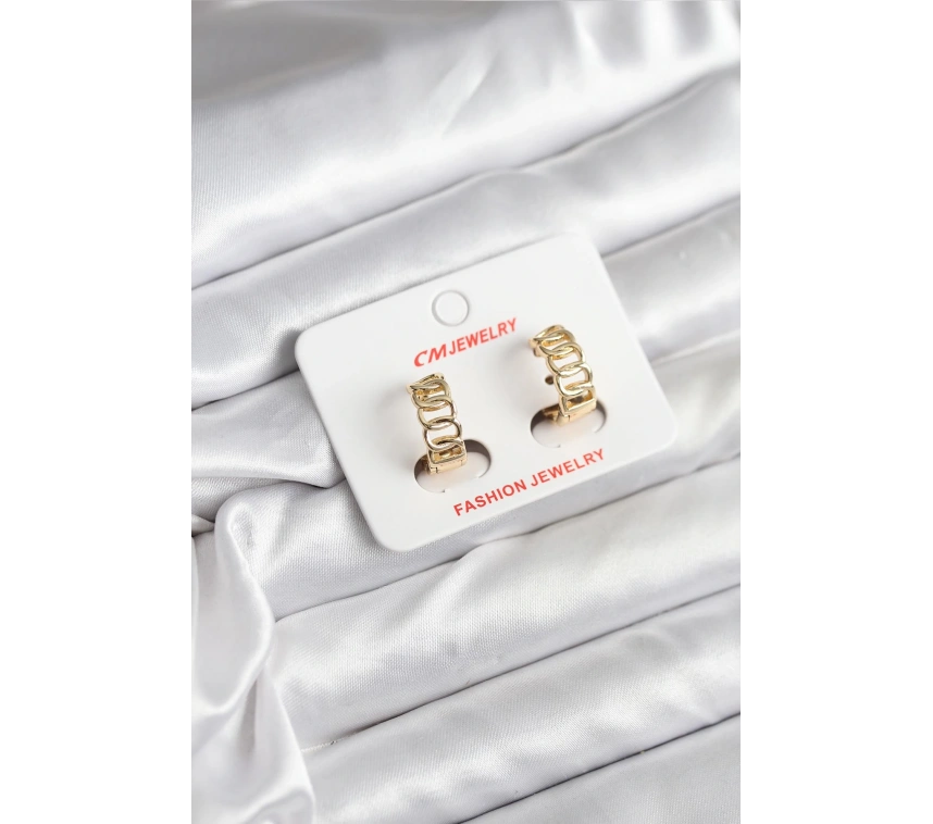 14K Gold Renk Kaplama Samanyolu Model CM Kadın Küpe