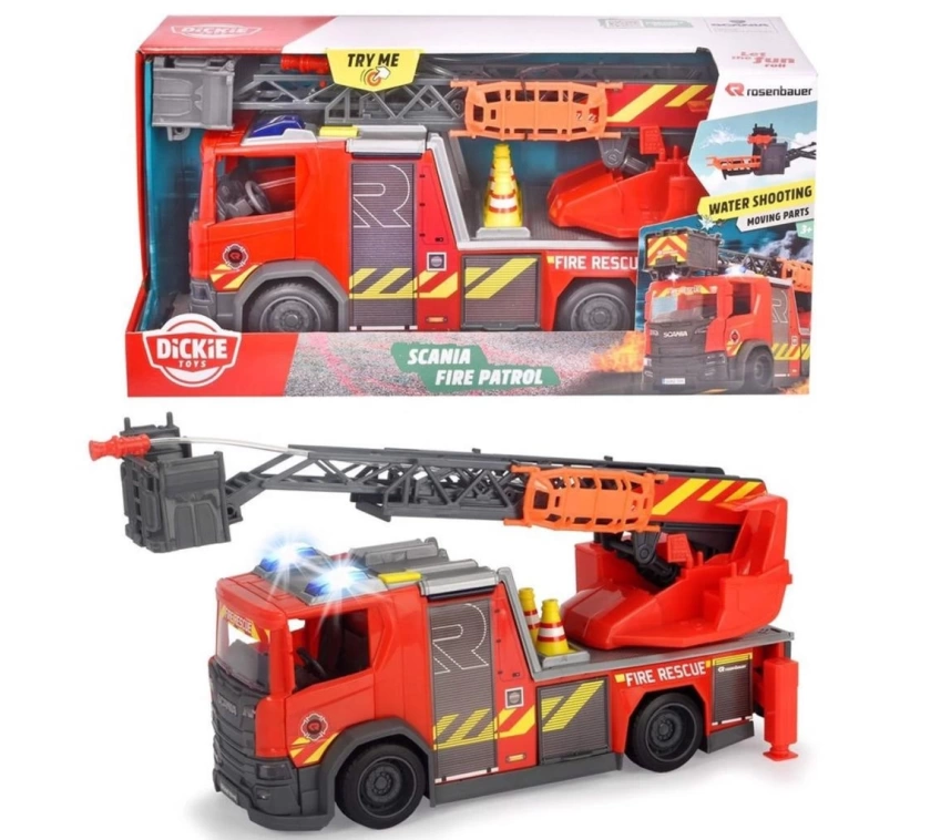 203716017038 Dickie, Scania  Sesli Işıklı İtfaiye Aracı 35 cm