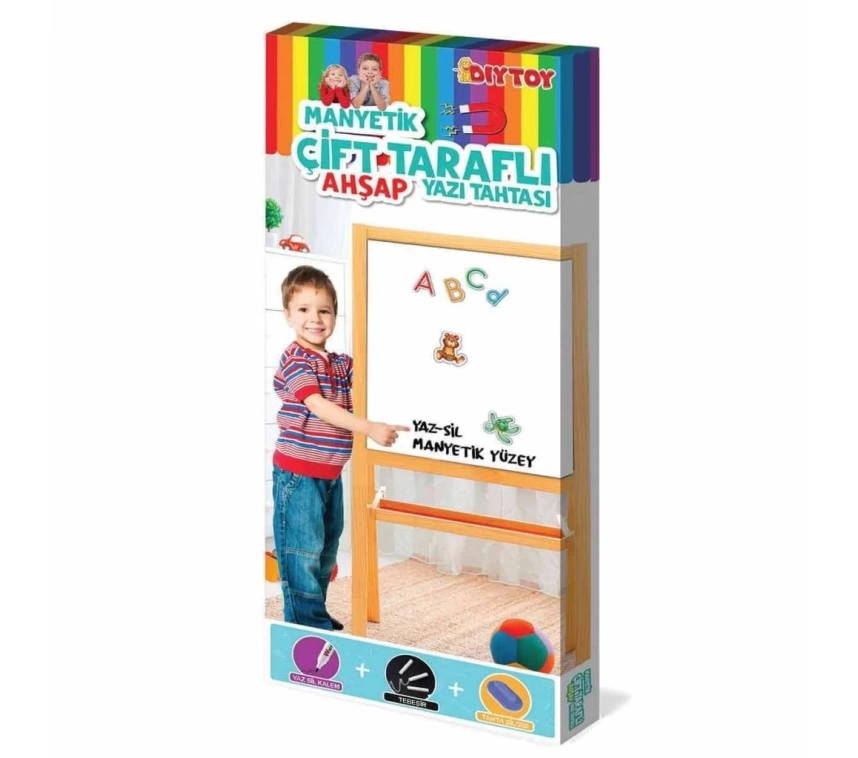 2195 AYAKLI ÇİFT TARAFLI MANYETİK AHŞAP YAZI TAHTASI
