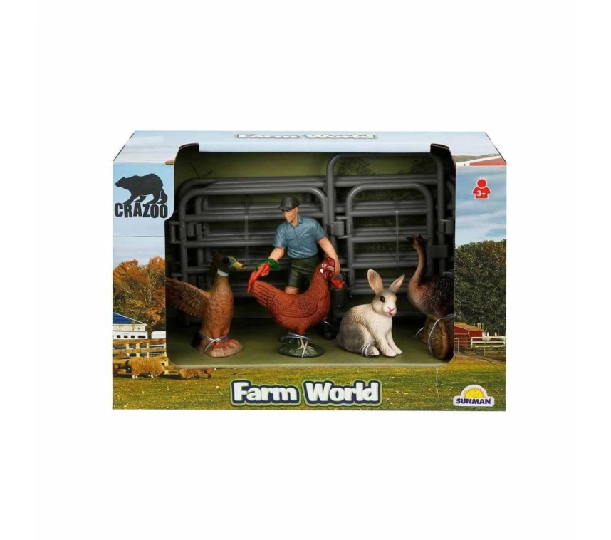 2689 Farm World Çiftlik Hayvanları Küçük Oyun Seti