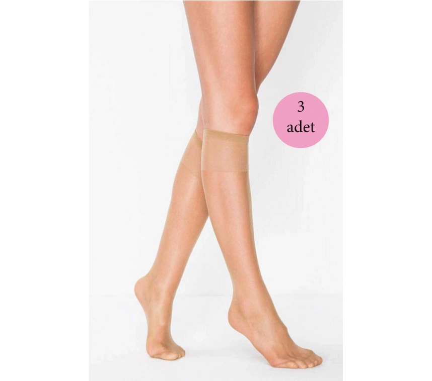 3 Adet Süper Ince 15 Den Mat Pantolon Çorabı Bronz