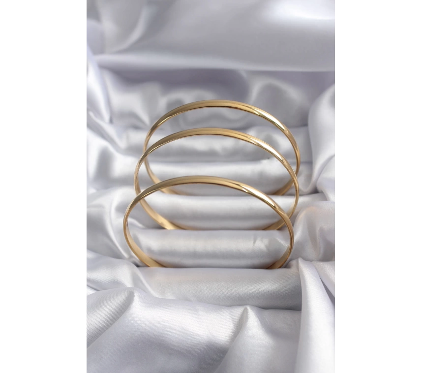 316L Çelik Gold Renk Ajda Model 65 mm Kadın Bileklik