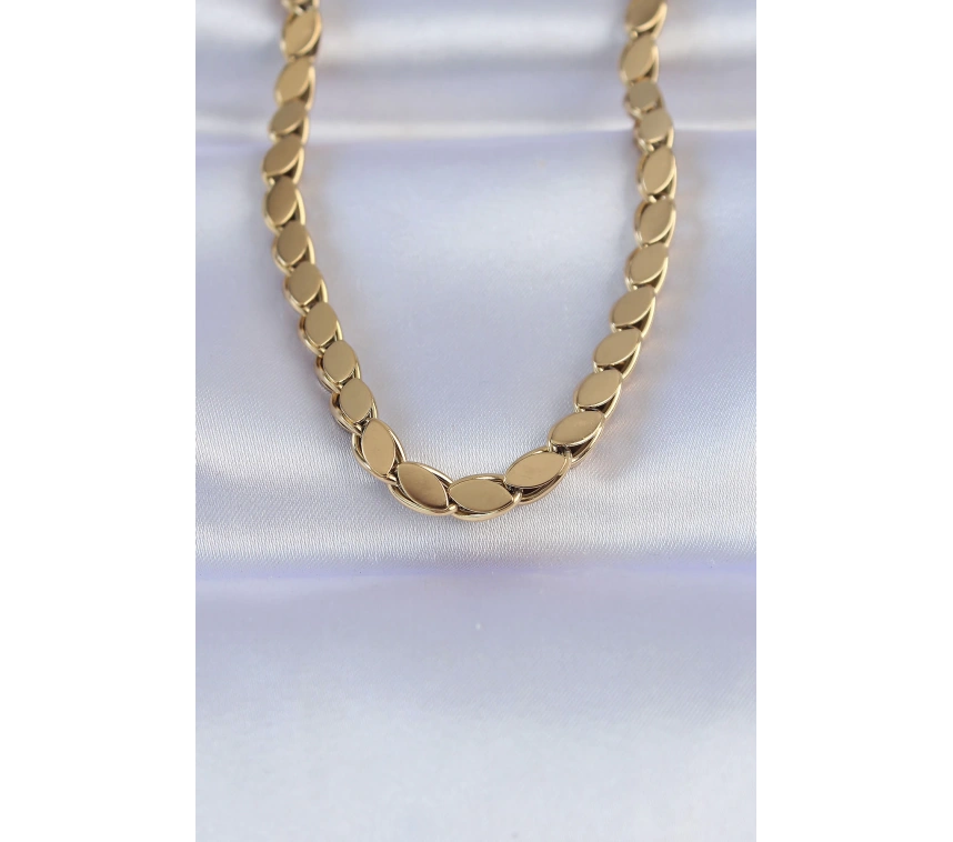 316L Çelik Gold Renk Arpa Model Kolye