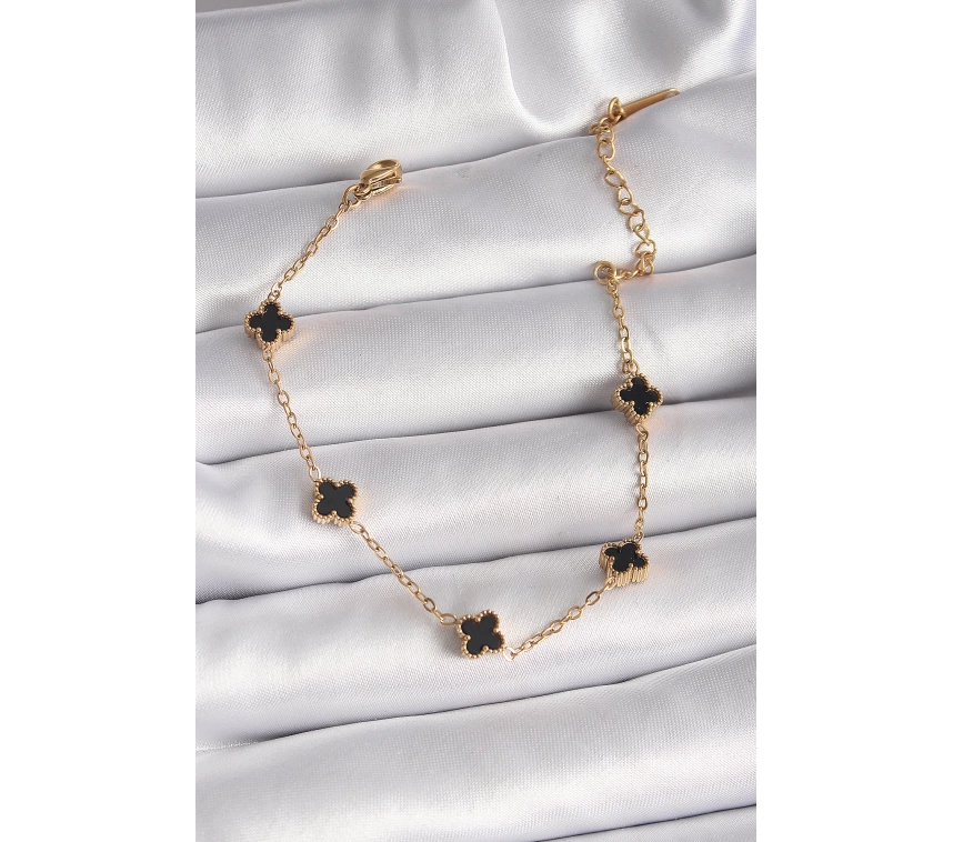 316L Çelik Gold Renk Baby Boy Yonca Model Kadın Bileklik