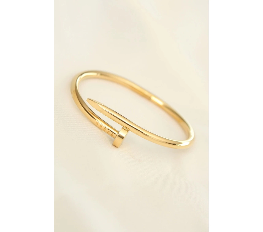316L Çelik Gold Renk Çivi Model Bileklik