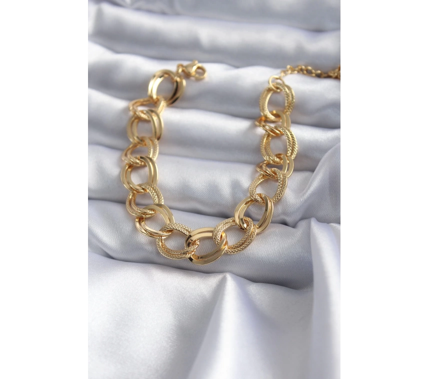 316L Çelik Gold Renk Samanyolu Model Kadın Bileklik