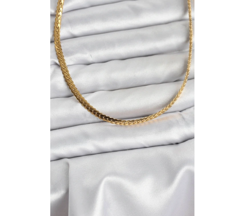 316L Çelik Gold Renk Zincir Kadın Kolye