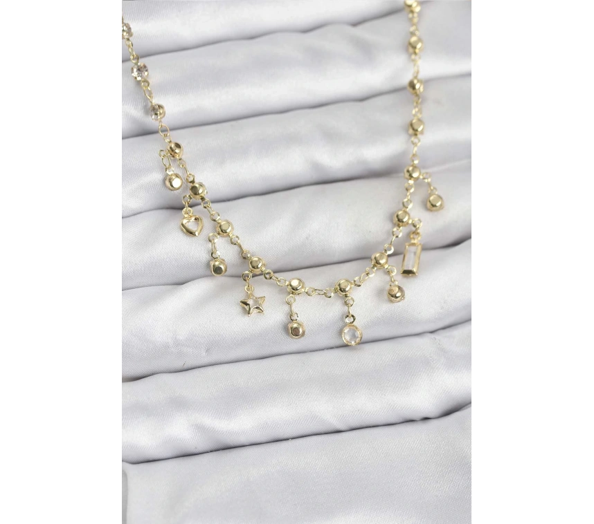 316L Çelik Zincir Gold Renk Kolye