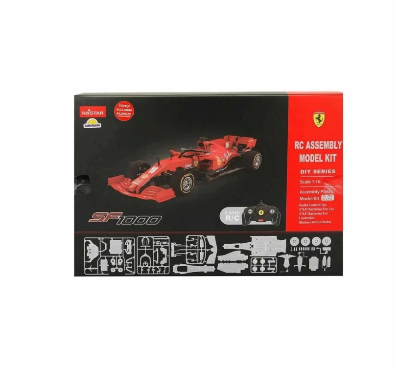 31961 Ferrari SF1000 Uzaktan Kumandalı Model Araç Montaj Kiti 1:16 -Sunman