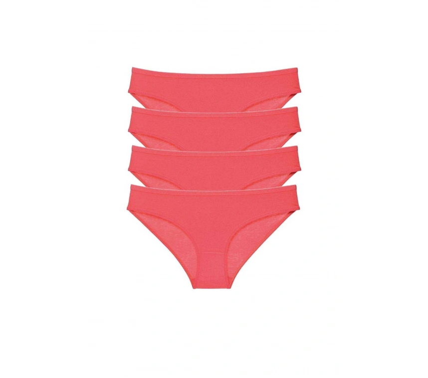 4 Adet Süper Eko Set Likralı Kadın Slip Külot Fuşya