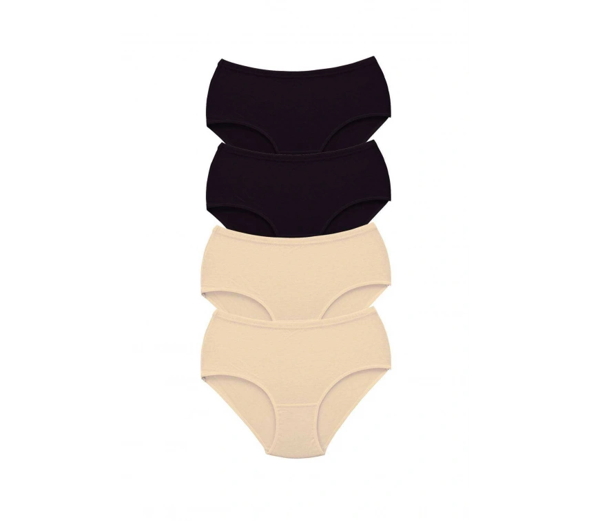 4 Adet Tutku Kadın Yüksek Bel Bato Kalın Lastik Külot S2