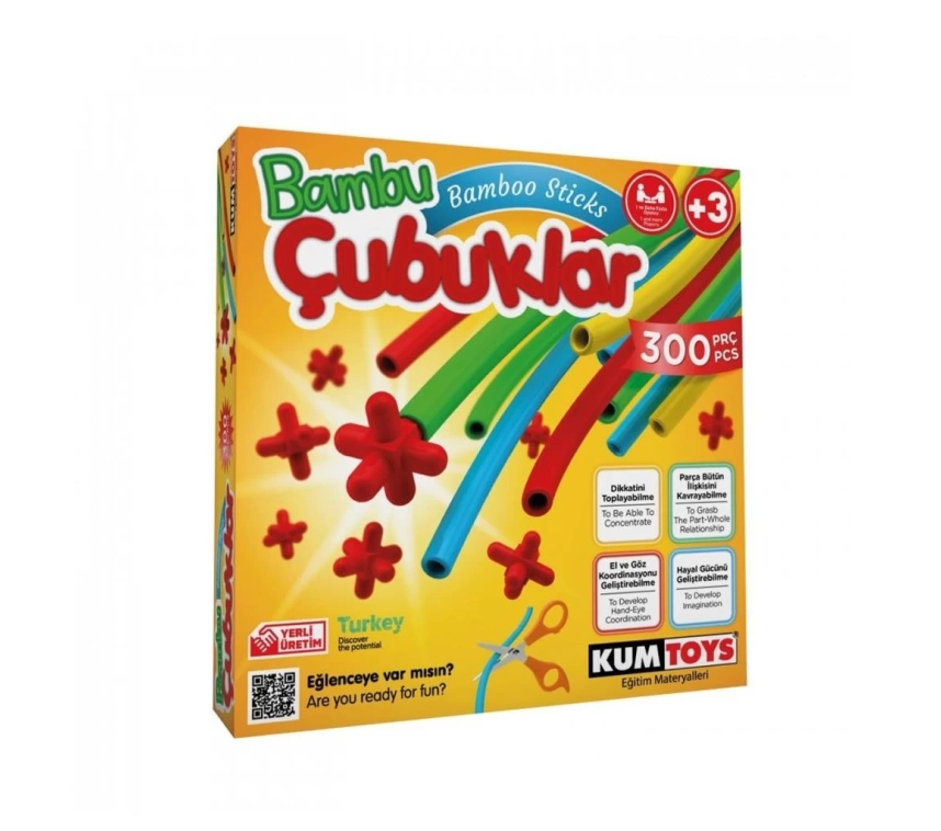 5462 KumToys, Bambu Çubuklar - 300 parça / +3 yaş