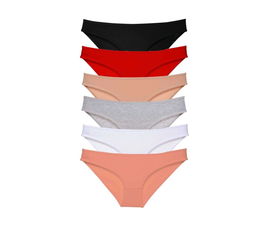 6 Adet Süper Eko Set Likralı Kadın Slip Külot Renk 1